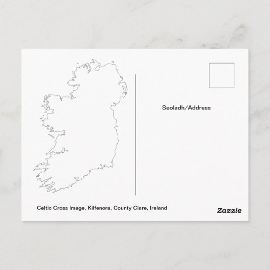 Keltische Kruis Briefkaart (Achterkant)