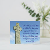 Keltische kruis briefkaart (Staand voorkant)