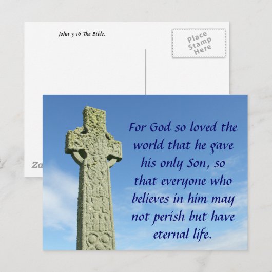 Keltische kruis briefkaart (Voorkant / Achterkant)