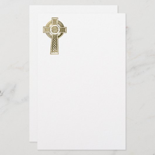 Keltische kruis briefpapier (Voorkant / Achterkant)
