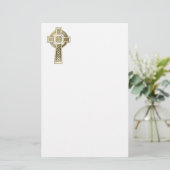 Keltische kruis briefpapier (Staand voorkant)