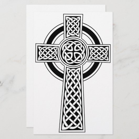 Keltische Kruis Briefpapier (Voorkant / Achterkant)