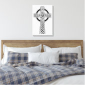Keltische Kruis Canvas Afdruk (Insitu (Slaapkamer))