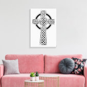 Keltische Kruis Canvas Afdruk (Insitu (Woonkamer))