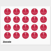 Keltische kruis dank u labels (Burgandy / wit) (Vel)