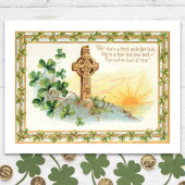 Keltische Kruis en Shamrocks Briefkaart