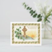 Keltische Kruis en Shamrocks Briefkaart (Staand voorkant)
