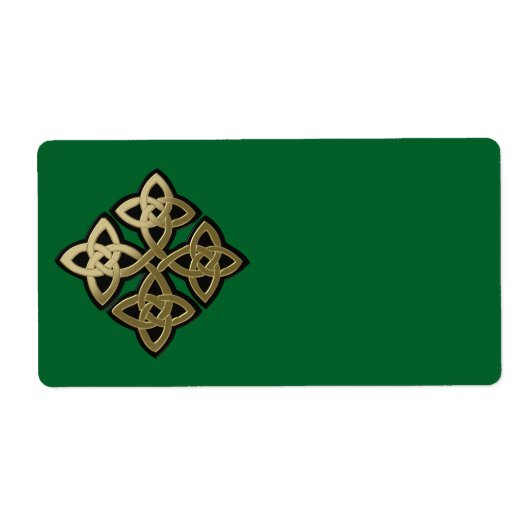 Keltische kruis etiket (Voorkant)