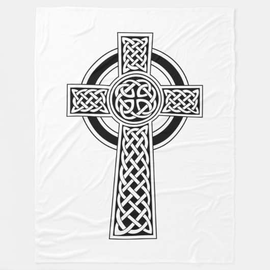 Keltische Kruis Fleece Deken (Voorkant)