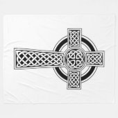 Keltische Kruis Fleece Deken (Voorkant (Horizontaal))