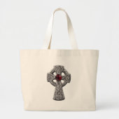 Keltische Kruis Grote Tote Bag (Voorkant)