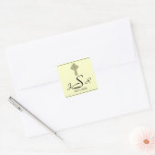 Keltische kruis in gouden ivoor Monogram Sticker (Envelop)