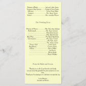 Keltische kruis in zwart en ivoor bruiloft program programmakaart (Achterkant)