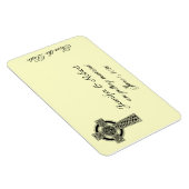 Keltische kruis in zwart ivoor Save the Date Magneet (Rechterzijde)