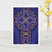 Keltische kruis kaart (Gele Bloem)