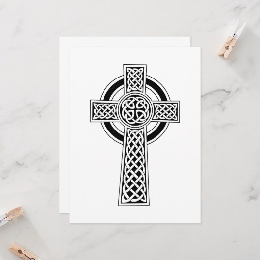 Keltische Kruis Kaart (Voorkant / Achterkant in situ)