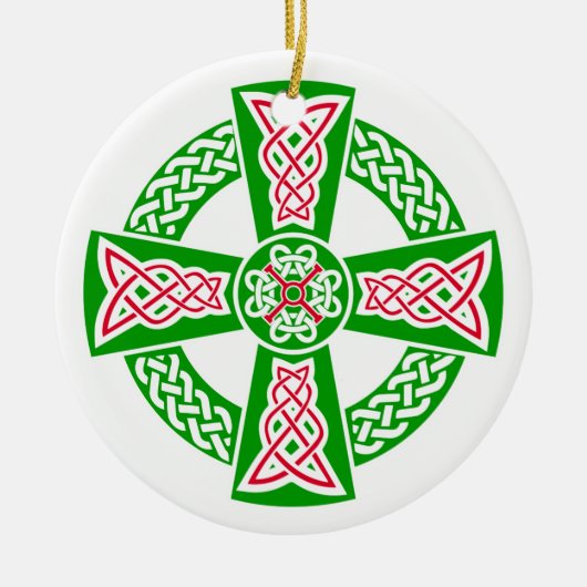 Keltische kruis keramisch ornament (Voorkant)