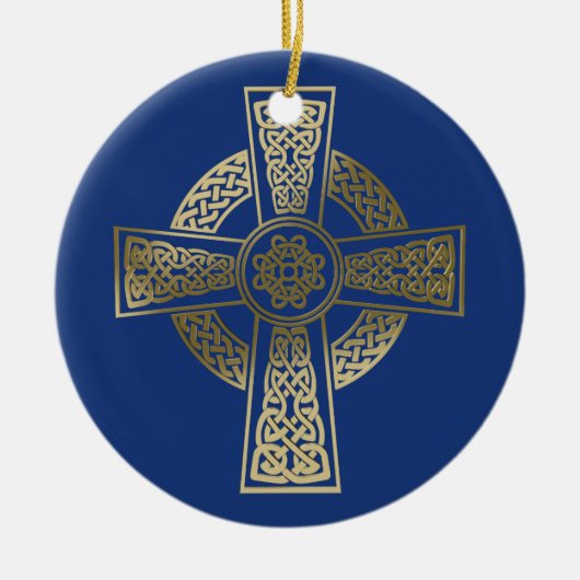 Keltische kruis keramisch ornament (Voorkant)