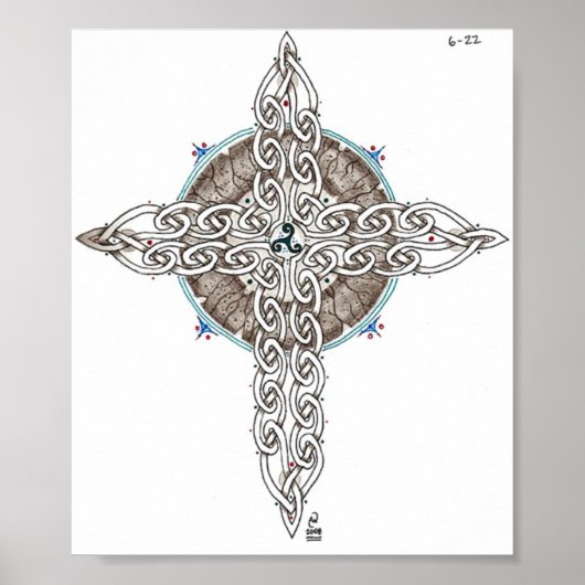 Keltische kruis poster (Voorkant)