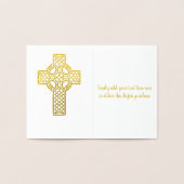 Keltische Kruis | Religie Folie Kaarten (Binnen)