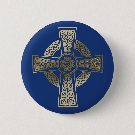 Keltische kruis ronde button 5,7 cm (Voorkant)