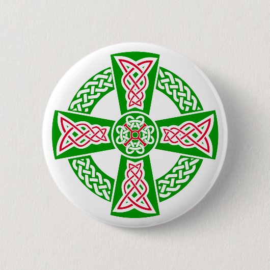 Keltische kruis ronde button 5,7 cm (Voorkant)