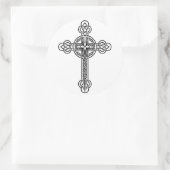Keltische kruis ronde sticker (Tas)