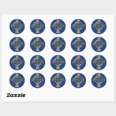 Keltische kruis ronde sticker (Vel)