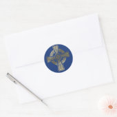 Keltische kruis ronde sticker (Envelop)