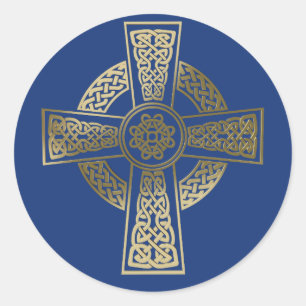 Keltische kruis ronde sticker