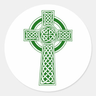 Keltische kruis ronde sticker