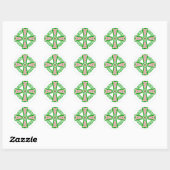 Keltische kruis ronde sticker (Vel)