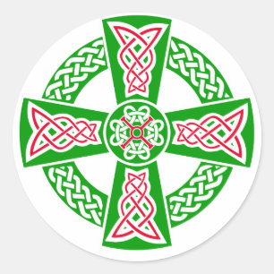 Keltische kruis ronde sticker