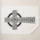 Keltische Kruis Sherpa Deken (Voorkant (horizontaal))