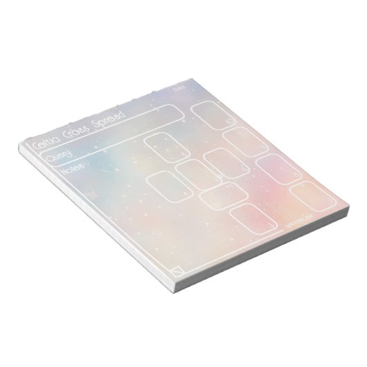 Keltische kruis Tarot Spread (medium, pastel) Noti Notitieblok (Schuin)