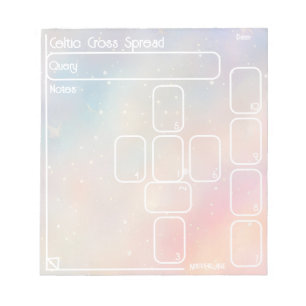 Keltische kruis Tarot Spread (medium, pastel) Noti Notitieblok