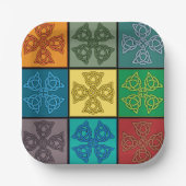 Keltische kruisen papieren bordje (Voorkant)