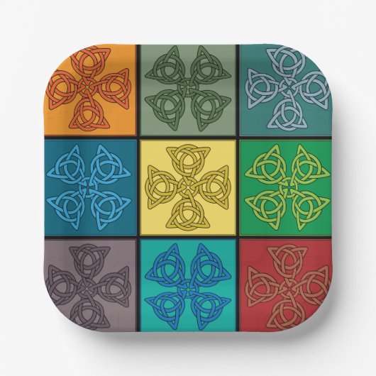 Keltische kruisen papieren bordje (Voorkant)