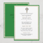 Keltische KruisIerse katholieke bruiloft Nuptial M Kaart (Voorkant / Achterkant)