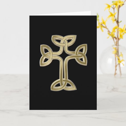 Keltische kruisknoop kaart (Gele Bloem)