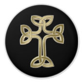 Keltische kruisknoop keramische knop (Voorkant)