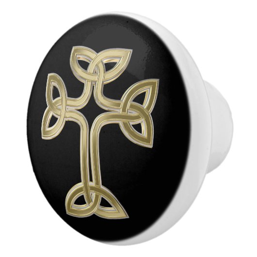 Keltische kruisknoop keramische knop (Rechts)