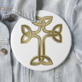 Keltische kruisknoop ronde button 6,0 cm (In situ)