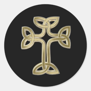 Keltische kruisknoop ronde sticker
