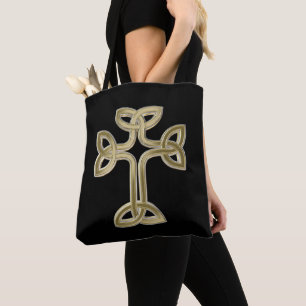 Keltische kruisknoop tote bag