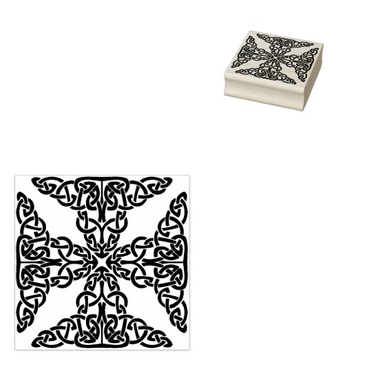 Keltische kruiskunst stempel (Gestempeld)