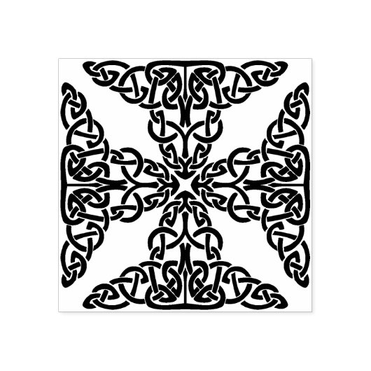 Keltische kruiskunst stempel (Afrduk)