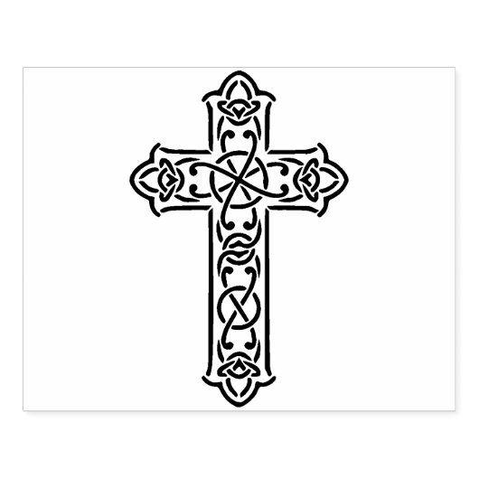 Keltische kruistekening | Keltisch Rubberstempel (Afrduk)