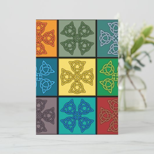 Keltische Kruizen Uitnodiging (Staand voorkant)