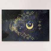 Keltische kunst maan en sterren legpuzzel (Horizontaal)